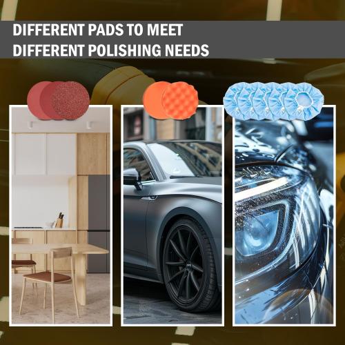 AUTIWOZ Cordless Car Buffer Polisher, 2x2000mAh 21V Batteries 5 Inch Random Orbital Polisher for Car Detailing, Waxing, Polishing, Scratch Removing, 6 Variable Speed Car Buffer Polishing Kit