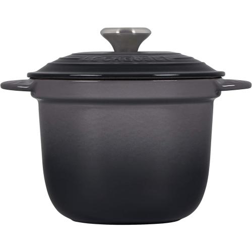 Le Creuset Enameled Cast Iron Rice Pot with Lid & Stoneware Insert, 2.25 qt., Oyster