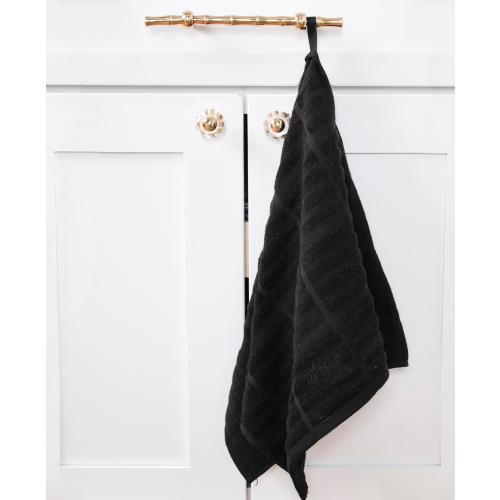 All-Clad Solid Kitchen Towels: Highly Absorbent, Super Soft Long Lasting - 100% Cotton, 17x30 Tea Towels for Cleaning & Drying Dishes, Pans, Glassware, or Countertops, (2-Pack), Black