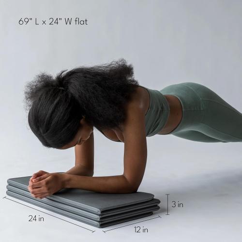Stakt - The Original Foldable Yoga Mat, Premium Fitness & Multi-Purpose Workout Mat with Non-Slip Surface, Portable & Lightweight for Studio or Home Use, As Seen on Shark Tank