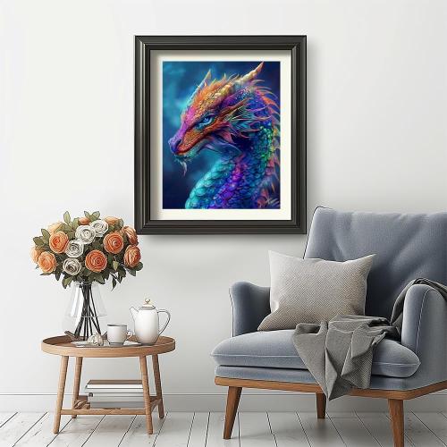 Natuyalo Paint by Numbers Kits for Adults Colorful Dragon Paint by Number for Adults Beginner Animal Drawing Paintwork with 3 Paintbrushes Acrylic Canvas Painting 16x20 Inch