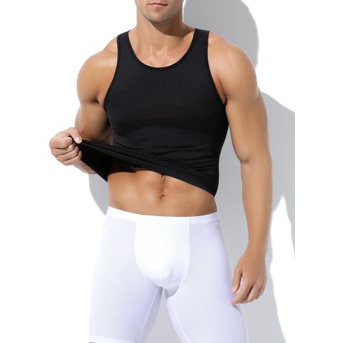Size S Casey Kevin 3 Pack 2Black and 1White Men's Gynecomastia Compression Shirt Slimming Shapewear Tummy for Men Sleeveless Workout Tank Top