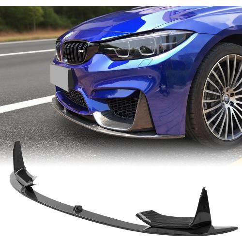 4pcs Front Bumper Lip Splitter Spoiler Compatible with 2015-2020 BMW F80 M3 F82 M4 F83 M4 MP Style, Car Body kit Accessories Front Lip Splitter (Carbon Fiber)