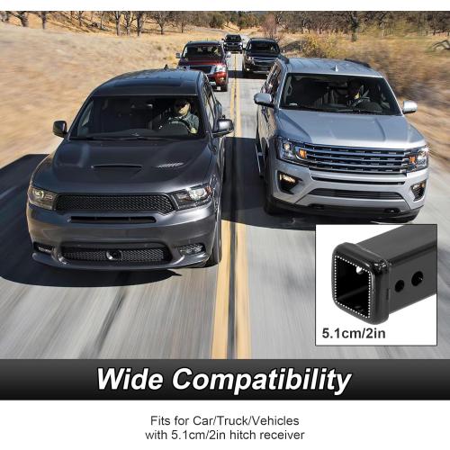 Towing Hitch Step No Slip for 2 Inch Receiver, Rear Bumper Guard Trailer Steps Compatible with Car/Truck/Vehicle