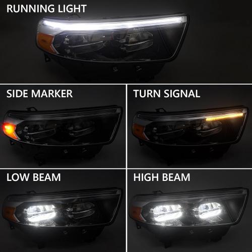 FIONE LED Headlight Assembly Compatible with Ford Explorer XLT/Limited 2020 2021 2022 Front Light Right Passenger Side RH MB5Z13008AT