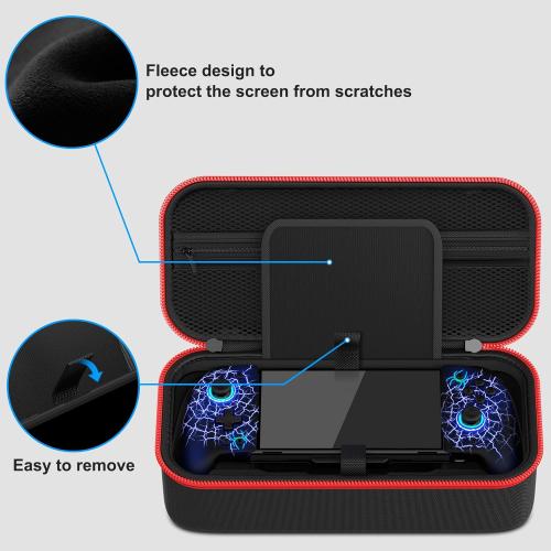 JC200 Series Switch Controller Customized Travel Case, Hard Shell Case Holds JC200 Series Controller, Switch Console, AC Adapter, Headset and 10 Game Cards, Etc. (for JC200 Series Controllers Only)