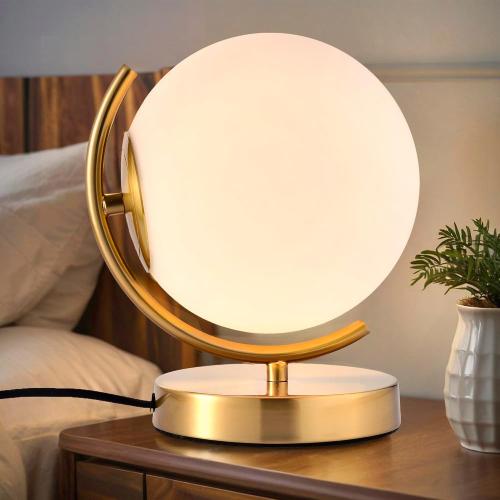 7.1 Inch Frosted White Glass Globe Lamp Shade with 2.56 Smooth Opening (No Lip) Milk Glass Ball Lampshade Cover Opal Sphere Shade Chandelier Light Fixture for Wall Sconce Pendant Light Table Lamp
