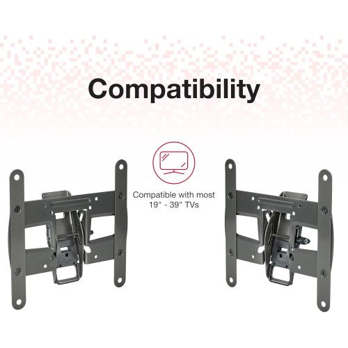 Rocketfish - Tilting TV Wall Mount for Most 19 to 39 TVs - Black