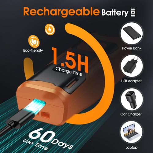 Dog Bark Deterrent Devices for Own or Neighbor's Dog Ultrasonic Dog Training Device Safe & Effective Portable Anti Barking Device for Dogs Indoor Outdoor Use Orange