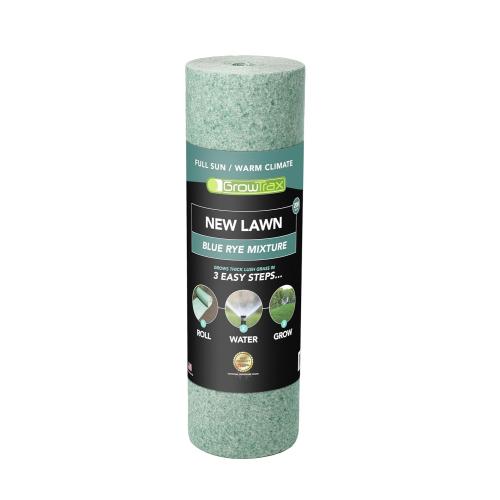 Growtrax 200 Sq Ft Biodegradable Kentucky Blue and Perennial Rye Blend Grass Seed Mat - Mix & Fertilizer Mat for Ball Fields, Parks, & Residential Lawns