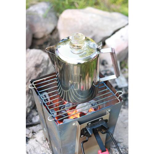 Fox Run Rapid Brew Stainless Steel Stovetop Coffee Percolator, 2-6 Cup