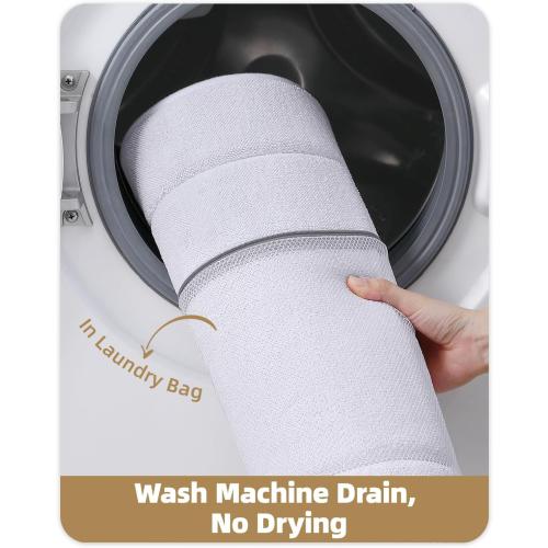 Color&Geometry Thick Memory Foam White Bathroom Rugs, 17x30 Non Slip Super Absorbent Bathmat, Quick Dry Washroom Carpet, Ultra Soft Bath Mat for Outside Shower Floor, Bathtub, Laundry Room