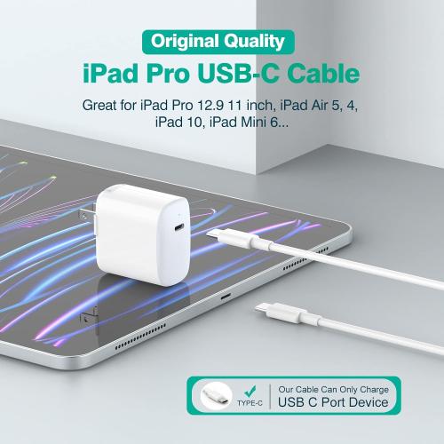 IFEART USB C to USB C Cable for MacBook Air MacBook Pro Charger, iPad Pro 13 12.9 11 inch, iPad Air 5 4, Mini 6, iPhone 17 16 15 Pro Max, Pixel, USBC Type C Fast Charging Cord 6.6FT