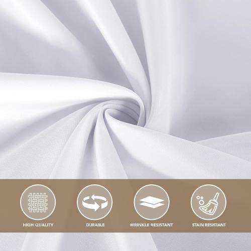 sancua Small Square Tablecloths 36x36 Inch - White Table Cloth for Square or Round Tables, Washable Polyester Fabric Table Cover for Nightstand End Bedside Tables