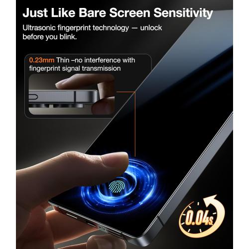 TORRAS for Samsung Galaxy S25 Ultra Screen Protector, 9H  Military-Grade Shatterproof Tempered Glass 2 Pack- Responsive Touch, Anti-Scratch,Full Coverage, Bubble Free,HD Clarity, Easy installation