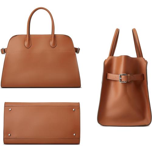 Brown Leather Tote Bags for Women Large Tote Bag Retro Top-handle Bag Trendy Work Bag PU Leather Purse 2025