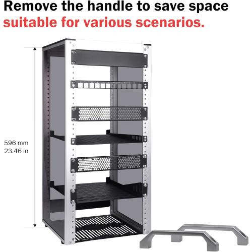 GeeekPi 12U Server Cabinet, 10 inch Server Rack for Network, Servers, Audio, and Video Equipment, DeskPi RackMate T2 Rackmount, 10.23 inch Depth