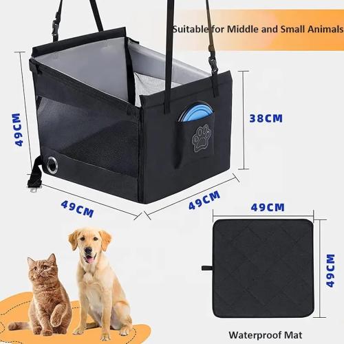 Dog Car Seats for Small Dogs, Puppy Stable Pet Car Seat for Car with Clip-On Leash, Perfect for Small and Medium Pets