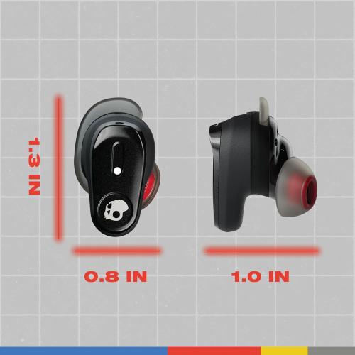 Skullcandy Method 360 ANC Wireless Earbuds, Sound by Bose, Bluetooth Headphones, Premium Noise Cancelling, Up to 40 Hrs Battery, Sweat and Water Resistant, Microphone for iPhone Android - Leopard
