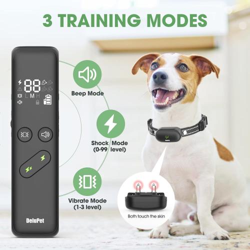 Dog Shock Collar, Electric Dog Training Collar with Remote & 4-Channels