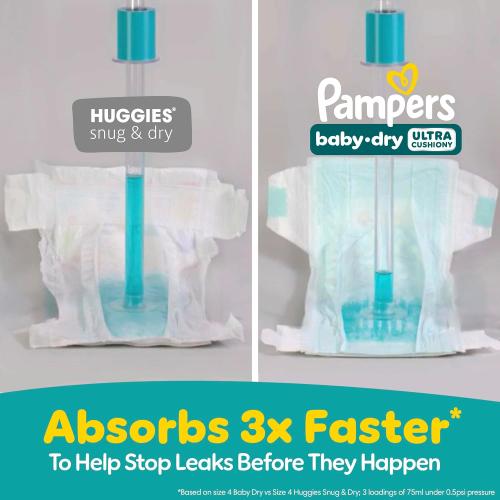 Pampers Diapers - Baby Dry - Size 2, 112 Count, Absorbent Disposable Infant Diaper (Packaging May Vary)