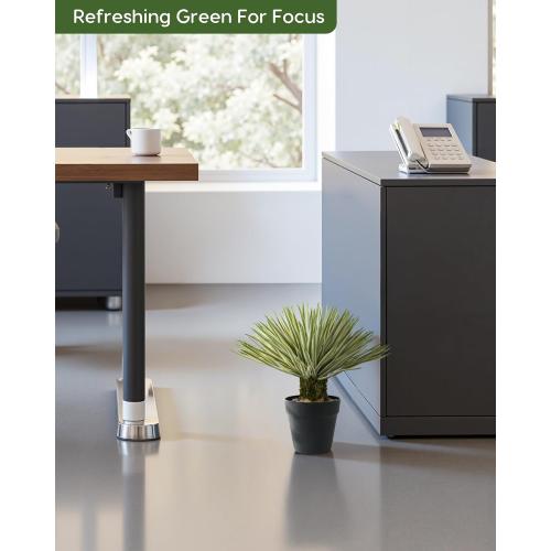 Velener Artificial Agave Plant in Black Pot with Real Stone Pebbles, Large Fake Plants with Fake Green Moss, Faux Yucca with Long Sword-Shaped Leaves for Indoor/Outdoor-15 Inches, 180 Leaves