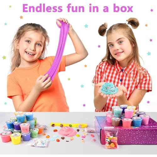 45 Pack Mini Butter Slime Kit, Scented Slime Party Favor Gifts, Soft & Non-Sticky, DIY Putty Toys for Kids, Stress Relief Toy, Classroom Reward for Girls Boys Easter Basket Stuffers