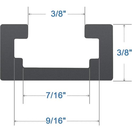 Aluminum 36 T-Track for Woodworking –Double Cut Profile Universal with Predrilled Mounting Holes -Woodworking and Clamps-Fine Sandblast Black Anodized 2PK