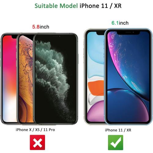 NEW'C 3 Pack Designed for iPhone 11 and iPhone XR Screen Protector (6.1), Enhanced Tempered Glass Protection, Case Friendly Anti Scratch Bubble Free Ultra Resistant