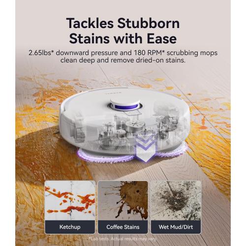 NARWAL Freo Pro Robot Vacuum and Mop Combo, Tangle Free Robot Mop, 8500Pa Powerful Suction, Self-Emptying, Auto Mop Washing, Auto Drying, Obstacle Avoidance, Ideal for Pet Hair and Hard Floor