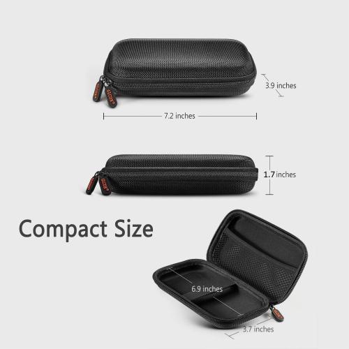 External Hard Drive Case - GLCON Shockproof EVA Carrying Case for WD My Passport Element Seagate Expansion Backup Toshiba 1TB 2TB 4TB - High Protection Portable Travel Electronic Power Bank Bag