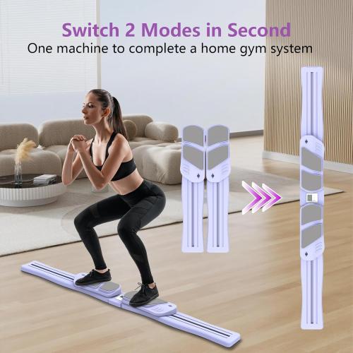 Pilates Board for Home Workout - Upgraded 7 in 1 Portable Pilates Reformer Set, Multifunctional Ab Trainer with Resistance Bands & LED Timer, Pilates Board for Women Full Body Workout