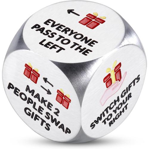 Santa Swap Gift Exchange Dice, Christmas Games Dice Stocking Stuffers for Party Games, Fun Christmas Games for Family Party, Xmas Dice Gifts for Teens, Adults, Grandkids, Holiday Christmas Gag Gifts