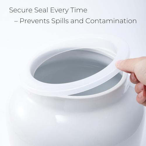 Ceramic Water Dispenser for 5 Gallon Bottle – Crock Water Dispenser with Durable Stainless Steel Faucet, Ideal for 3 to 5 Gallon Jugs, Classic Porcelain Water Crock Design for Home or Office Use