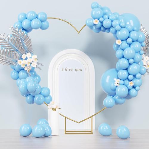 6.6FT Heart Arch Stand for Proposal Heart Shaped Backdrop Stand Wedding Arch Stand for Ceremony Valentine's Day Birthday Party Baby Shower Decorations (Golden)