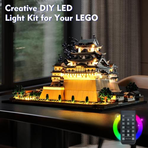 LED Light Kit Compatible with Lego Himeji Castle 21060, Remote Control Lighting Set Accessories (Lights Only, No Models)