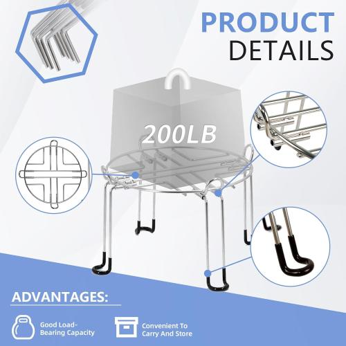 Water Filter Stand 6 Tall by 9 Wide Compatible with Berkey Big, Royal and Travel System, Countertop Stainless Steel Stand for Most Medium Gravity Fed Water Coolers