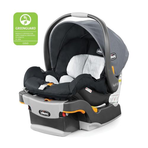 Chicco KeyFit 30 ClearTex Infant Car Seat and Base, Rear-Facing Seat for Infants 4-30 lbs., Includes Infant Head and Body Support, Compatible with Chicco Strollers, Baby Travel Gear | Pewter/Grey