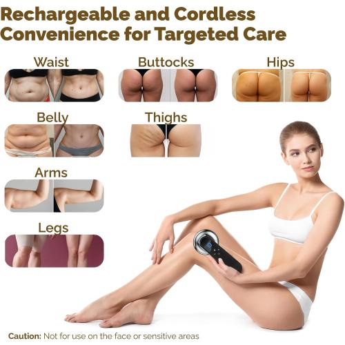 Untesded...Body Sculpting Cellulite Massager Machine - Fat & Skin Tightening Anti-Cellulite Device with Red Light Therapy - Home Electric Cellulite Remover for Abdominal Waist Belly Arm Leg