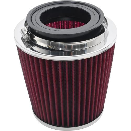 Anxingo Universal Clamp-On Air Filter for 3/3.5/4 inch Washable Reusable Clamp-On Air Intake Filter (H 5.5 In, L 1.125 In)