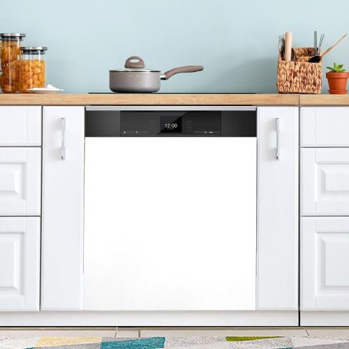 White Dishwasher Magnet Cover Front Dishwasher Cover Decoration Reusable Decal for Home Cabinet Decals Appliances Stickers 23 L x 26 H