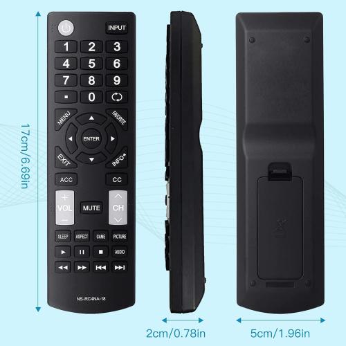 Universal NS-RC4NA-18 Remote Control Replacement for All Insignia TVs, No Programming Required