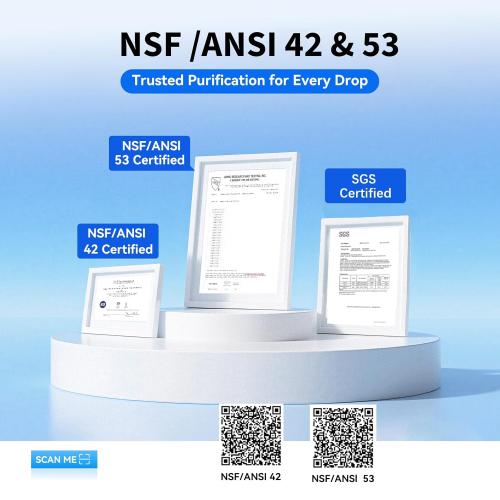 WINGSOL Stainless Steel Water Filter for Sink Faucet, NSF/ANSI 42 & 53, 360° Rotating Tap Purifier Reduces PFAS, Lead, Chlorine & Microplastics, 350 Gallons Long-Lasting for Kitchen & Bathroom