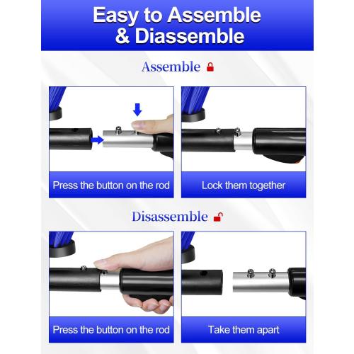 HEEYA Car Scraper with 12.6 Inch Large Brush Head, Extendable Snow Scraper for Windshield Window, Snow Brush and Ice Scraper for SUV Truck Automobile Vehicle - Blue