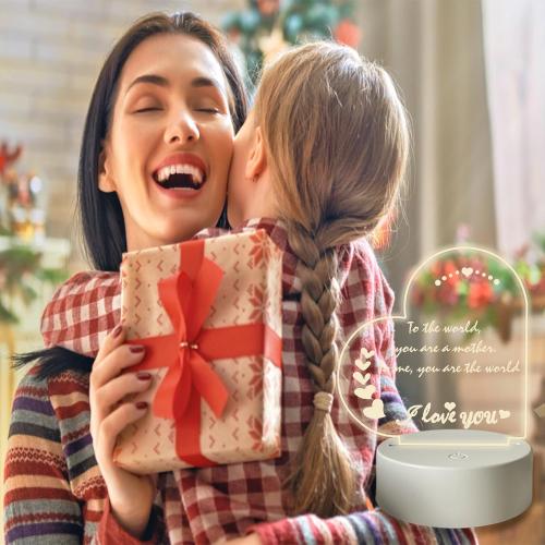 Mydethun Christmas Gift for Your Love, Personalized Acrylic Dry Erase Board with Night Light, w/16 Colors, Memo Message Board with Erasable Pen and Remote Control