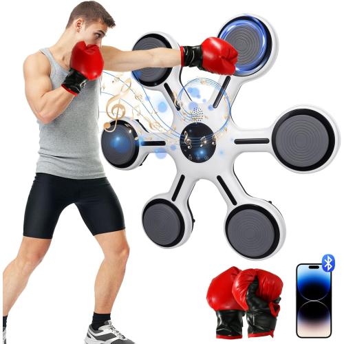 2024 New Music Boxing Machine with Boxing Gloves for Adults and Children Wall-Mounted Exercise Equipment for Home Exercise New Fitness