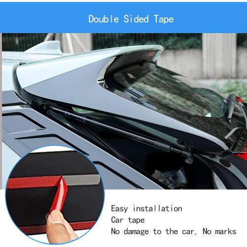 Car Accessories Compatible with Toyota RAV4 2025 2024 2023 2022 2021 2020 2019 Rear Spoiler Wing Side Cover Window Sill Pillar Frame Molding Trims ABS 2PCS(Glossy Black Style)