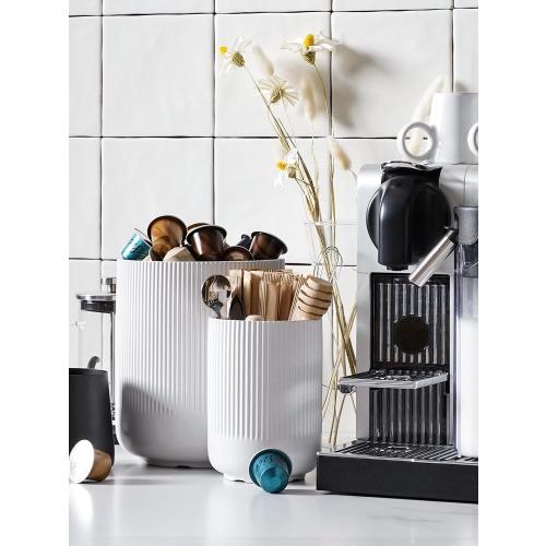 LE TAUCI Utensil Holder, 7.3 5.4 Ceramic Kitchen Utensil Holder for Countertop, Large Cooking Utensil Crocks for Kitchen Counter Decor, Morden Utensil Organizer for Spatula, Set of 2, White