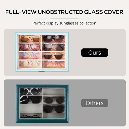 ProCase Wooden Sunglasses Organizer Trays for Men Women, Storage Box for Eyewear
