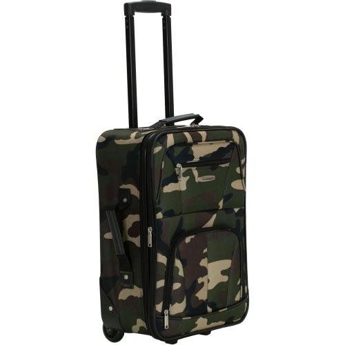 Rockland Fashion Softside Upright Luggage Set,Expandable, Wheel, Telescopic Handle, Camouflage, 2-Piece (14/19)